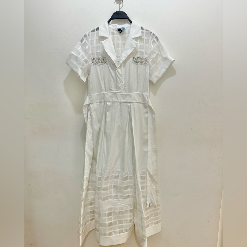 White Abstract Dress